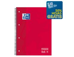 Bloc Espiral Oxford Tapa Extradura Optik Paper Microperdin A4 120 H 50% Hojas Gratis Cuadros 5 mm con 3 Separadores