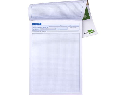 Bloc Examenes Liderpapel Cuadro 4Mm Folio 40 Hojas 60G/M2