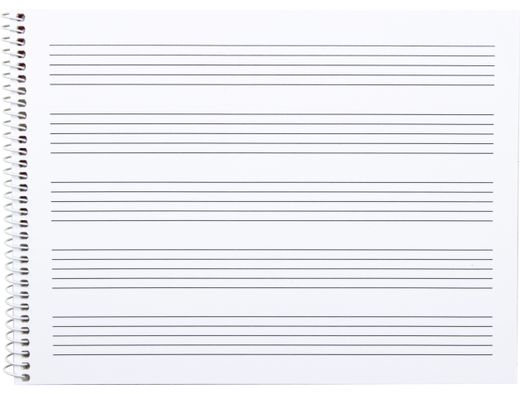 Bloc Musica Liderpapel Pentagrama 4Mm Cuarto 20 Hojas 100G/M2