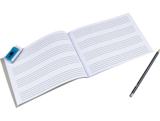 Bloc Musica Liderpapel Pentagrama 5Mm Cuarto 20 Hojas 100G/M2 Grapado