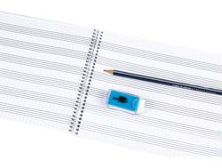 Bloc Musica Liderpapel Pentagrama Pautado 2,5Mm Cuarto 20 Hojas 100G/M2