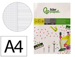 Bloc musica y canto liderpapel pentagrama interlineado 2 mm cuadricula 5mm din A4 24 hojas 100g/m2