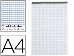 Bloc Notas Liderpapel Cuadro 4 mm A4 80 Hojas 60 G/M2 Perforado Sin Tapa