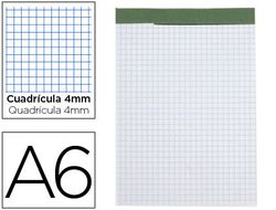 Bloc Notas Liderpapel Cuadro 4 mm A6 80 Hojas 60 G/M2 Perforado Sin Tapa