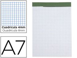Bloc Notas Liderpapel Cuadro 4 mm A7 80 Hojas 60 G/M2 Perforado Sin Tapa