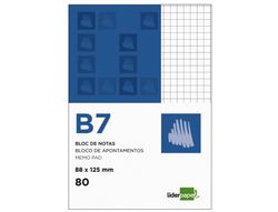 Bloc Notas Liderpapel Cuadro 4Mm B7 80 Hojas 60G/M2 Perforado