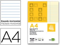 Bloc Notas Liderpapel Horizontal A4 50 Hojas Amarillas 60G/M2 Encolado