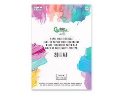 Bloc papel multitecnica liderpapel din A3 para acrilico oleo y gouache 20 hojas gramaje 260g/m2