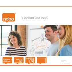 Bloc recambio NOBO BARRACUDA portátil B1,485x583 mm (40 hojas) blanco