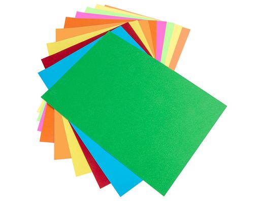 Bloc trabajos manuales liderpapel cartulina 240x315mm 10 hojas 5 colores neon + 5 colores intensos