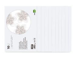 Bloc trabajos manuales liderpapel cartulina 240x315mm 10 hojas color blanco