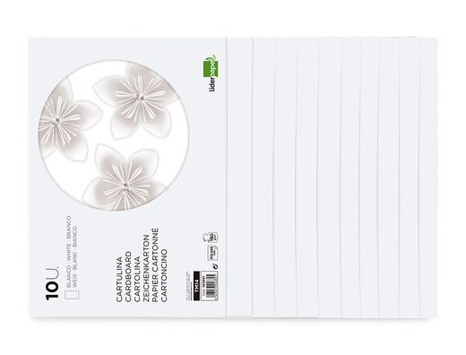 Bloc trabajos manuales liderpapel cartulina 240x315mm 10 hojas color blanco