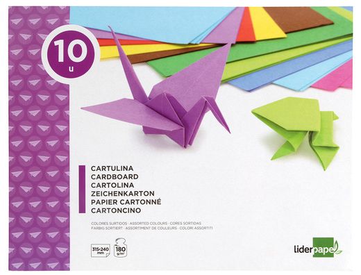 Bloc Trabajos Manuales Liderpapel Cartulina 240X315Mm 10 Hojas Colores Surtidos