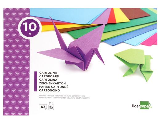 Bloc Trabajos Manuales Liderpapel Cartulina 297X420Mm 10 Hojas Colores Surtidos