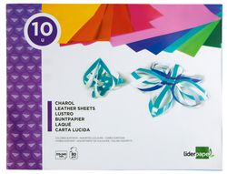 Bloc Trabajos Manuales Liderpapel Charol 240X315Mm 10Hojas Colores Surtidos