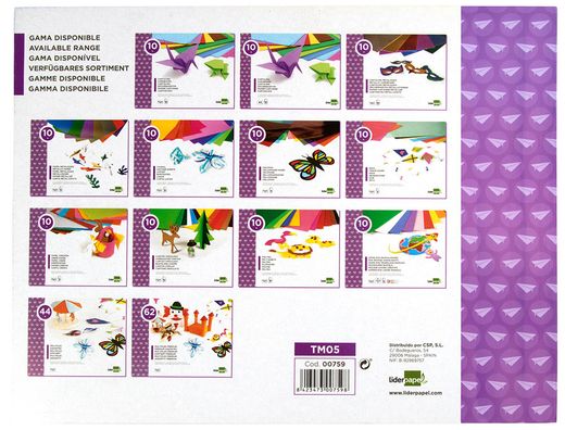 Bloc Trabajos Manuales Liderpapel Charol 240X315Mm 10Hojas Colores Surtidos