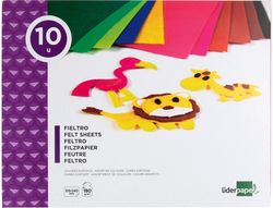 Bloc Trabajos Manuales Liderpapel Fieltro 240X315Mm 10 Hojas Colores Surtidos