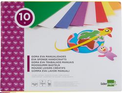 Bloc Trabajos Manuales Liderpapel Goma Eva 240X315Mm 10 Hojas Colores Surtidos