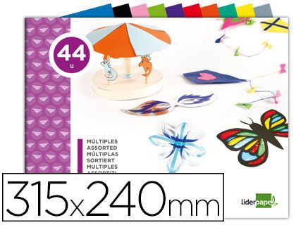 Bloc Trabajos Manuales Liderpapel Multiple 240X315Mm 84 Hojas Colores Surtidos