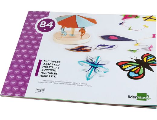 Bloc Trabajos Manuales Liderpapel Multiple 240X315Mm 84 Hojas Colores Surtidos