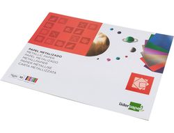 Bloc Trabajos Manuales Liderpapel Papel Metalizado 240X315 mm 10 Hojas Colores Surtidos
