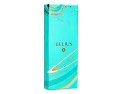 Boligrafo belius aqua aluminio color turquesa y dorado tinta azul caja de diseño