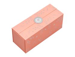 Boligrafo belius bella aluminio color rosa diseńo plateado relieve tinta azul caja de diseńo