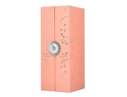 Boligrafo belius bella aluminio color rosa diseńo plateado relieve tinta azul caja de diseńo