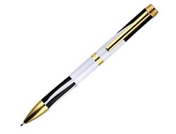 Boligrafo belius dualita cuerpo blanco color negro tinta azul caja de diseño