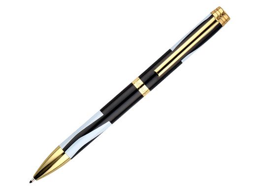 Boligrafo belius dualita cuerpo negro color blanco tinta azul caja de diseño