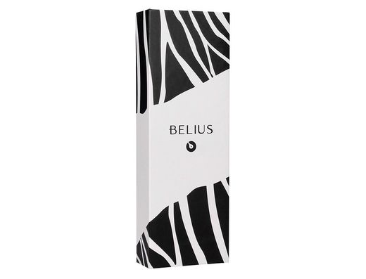 Boligrafo belius dualita cuerpo negro color blanco tinta azul caja de diseño