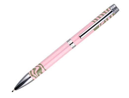 Boligrafo belius ink dreams aluminio color rosa y verde matcha plateado frase interior tinta azul caja de diseño