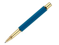 Boligrafo belius macaron bliss forma hexagonal color rosa/ azul y dorado tinta azul caja de diseño