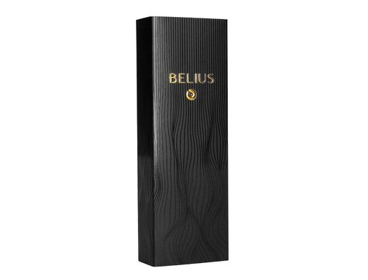 Boligrafo belius neptuno aluminio textura wavy color negro tinta azul caja de diseńo