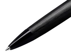 Boligrafo belius origen 1995 aluminio textura cepillada color negro tinta azul caja de diseño