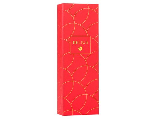 Boligrafo belius passion dor aluminio textura cepillada color rojo y dorado tinta azul caja de diseño