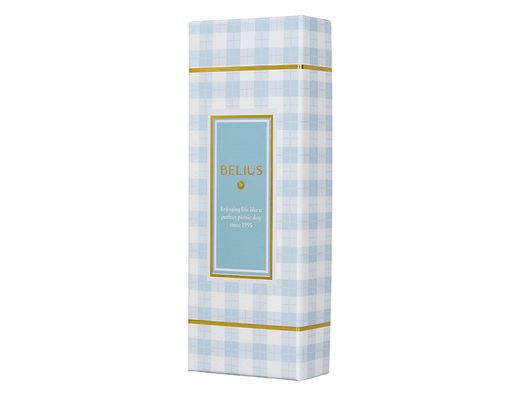 Boligrafo belius perfect picnic day aluminio color azul celeste dorado tinta azulcaja de diseńo