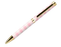 Boligrafo belius picnic aluminio color rosa dorado tinta color azul caja de diseńo