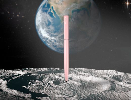 Boligrafo belius rocket b aluminio color minimalista rosa tinta azul caja cilindrica