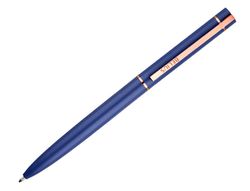 Boligrafo belius rose aluminio color azul electrico/oro rosa tinta azul caja de diseño