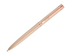 Boligrafo belius rose aluminio color beige claro oro rosa tinta azul caja de diseńo