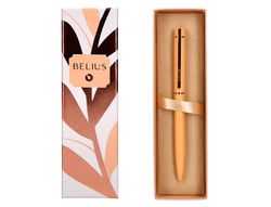 Boligrafo belius rose aluminio color naranja/oro rosa tinta azul caja de diseño