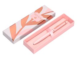 Boligrafo belius rose aluminio color rosa/oro rosa tinta azul caja de diseño