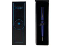 Boligrafo belius turbo aluminio color azul y negro tinta azul caja de diseño