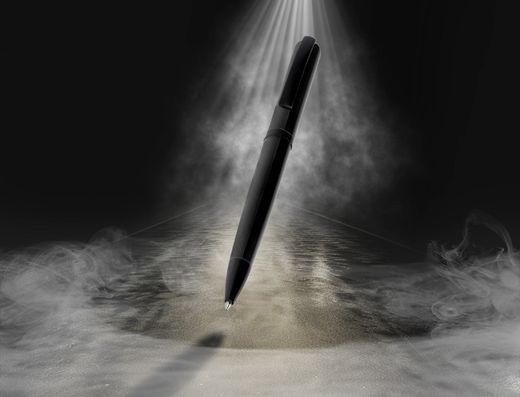 Boligrafo belius turbo aluminio color negro tinta azul caja de diseño