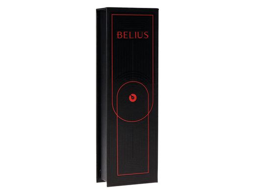 Boligrafo belius turbo aluminio color rojo y negro tinta azul caja de diseño