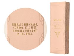 Boligrafo belius wild west aluminio color crema dorado tinta color azul caja de diseńo