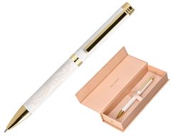 Boligrafo belius wild west aluminio color crema dorado tinta color azul caja de diseńo