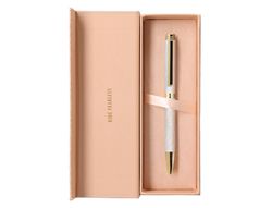 Boligrafo belius wild west aluminio color crema dorado tinta color azul caja de diseńo