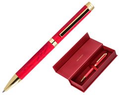 Boligrafo belius wild west aluminio color granate dorado tinta color azul caja de diseńo